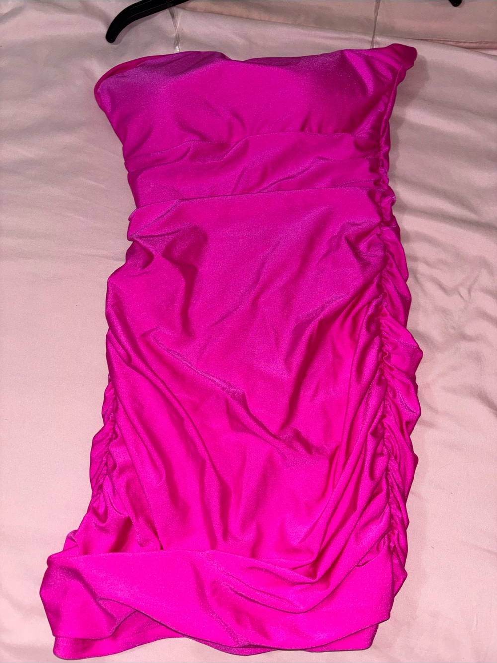 Crystal Doll Vibrant Fuchsia Strapless Dress